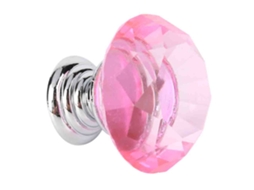 Puxadores De Porta De Cristal (especificação De 30 Mm, Pacote Com 10, Estilo Rosa)