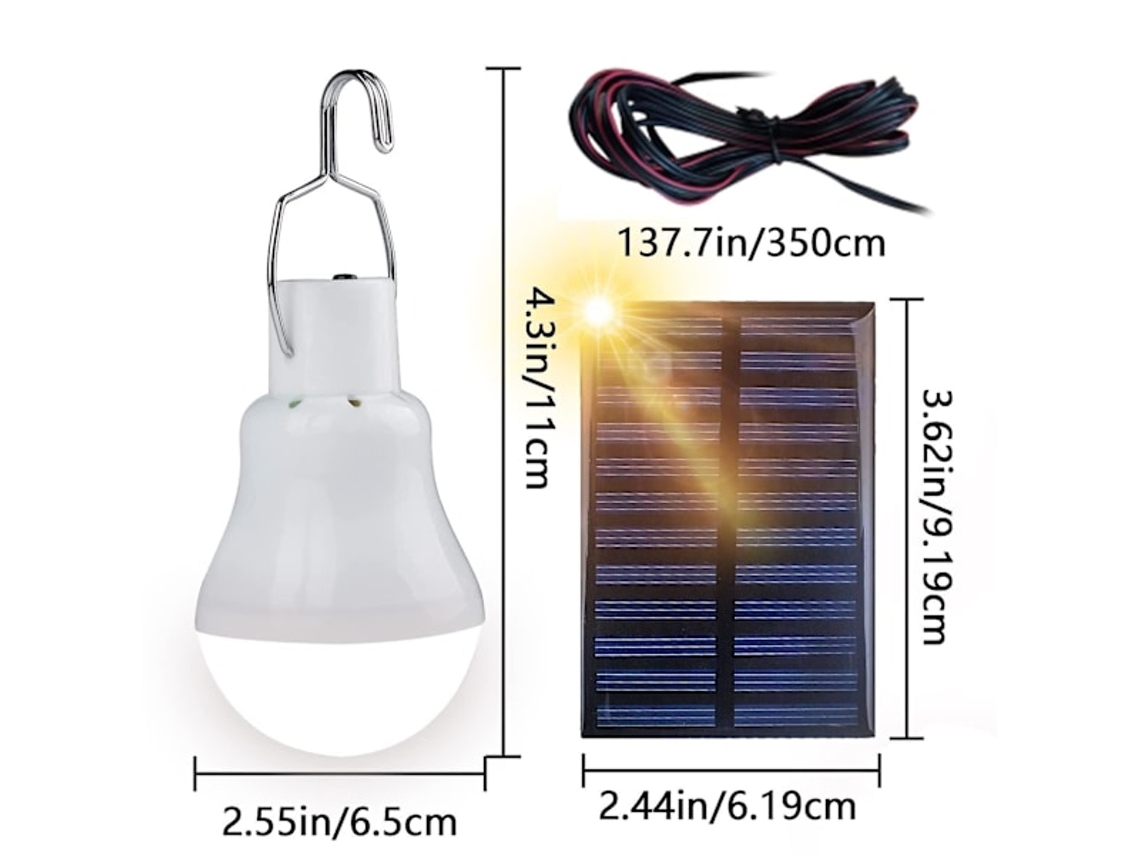 Luminária Solar AQUAFORGE, 50 Leds, 9 M, à prova d'água, jardim, instalação simples