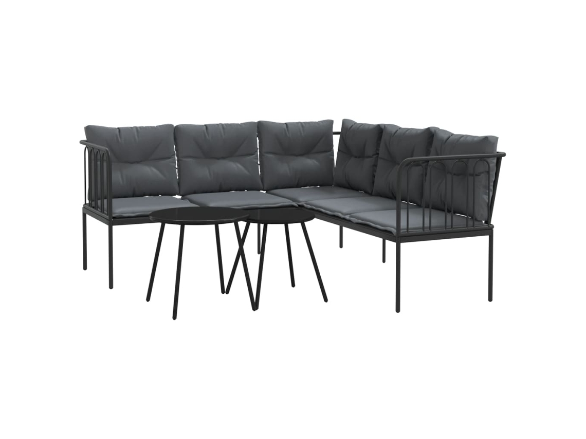 Sofa Set, Sofa Sets Vidaxl Preto Aço (n/a)