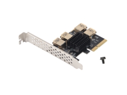 Placa Riser Pci‑e 1 Para 4 Adaptador De Slot Pci Express 16x Splitter De Mineração De Gpu Usb 3.0