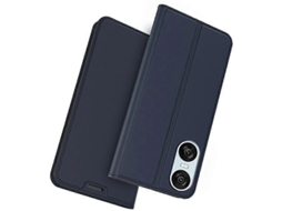 Capa Em Couro Pu Compatível Com Sony Xperia 10 Vi Com Porta-cartão Integrado E Fecho Magnético, Dourada