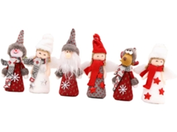 Enfeites De Anjo Para Pendurar Na Árvore De Natal, Conjunto De 6 Peças De Pelúcia Com Asas De Boneca, Decoração Natalina Criativa Gokoco