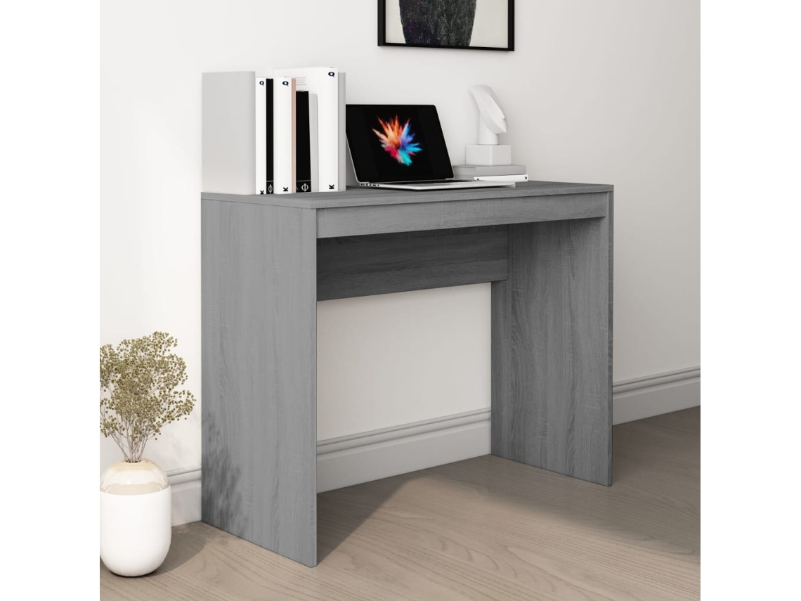 Vidaxl Secretária 90x40x72 Cm Derivados De Madeira Cor Cinzento Sonoma