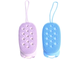 Valiclud 2-unidades De Escova Banho Esponja, Escova De Banho Massageadora Para Remover Células Mortas E Relaxar, Cor