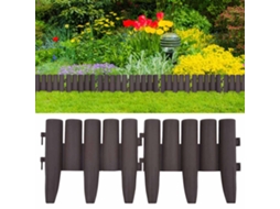 Vidaxl Bordas De Relvado 36 Pcs 10 M Pp Castanho