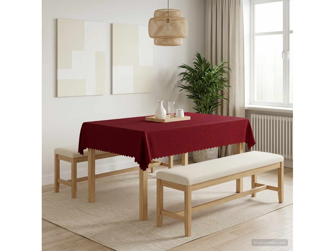 Vidaxl Toalha De Mesa 5 Unid. Retangular Vinho Vermelho 110 X 140 Cm