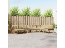 Vidaxl Conjunto De Sofás Para Exterior 8 Pcs Branco E Bege