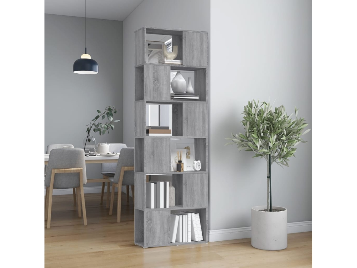 Vidaxl Estante/divisória 60x24x186 Cm Cinzento Sonoma