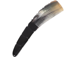 Natural Chifre Pente, Capa Esculpida, Antiestático, Preto, Couro Para Massagem