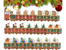 Organizador De Caixas De Presente De Natal Pequenas Em Formato De Trem, Com 24 Peças |