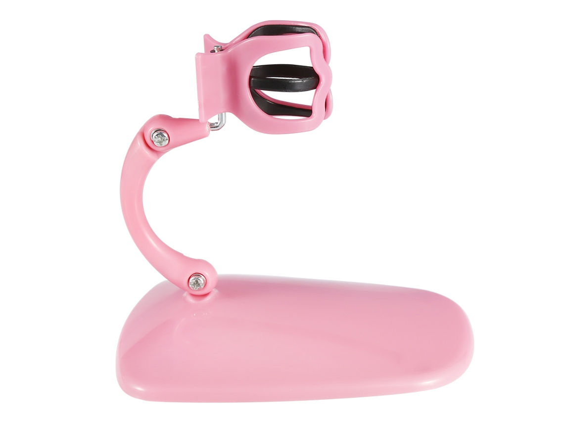 Suporte Para Esmalte De Uñas Sem Mãos Com Clip Inclinado Ferramenta Display Rosa