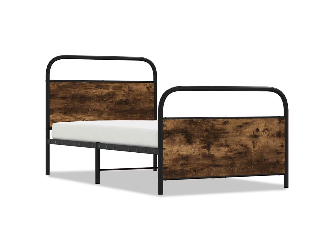Bed Frame, Bed Frames Vidaxl Marrom Madeira Processada (107 X 203 Cm)