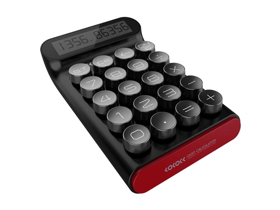 Calculadora portátil multifuncional Locock Com com 20 teclas e visor LCD digital de 10 polegadas, ideal para estudantes e uso em mesa (mec, Wellngs)