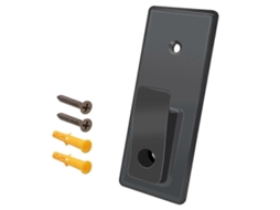 Gancho De Parede Para Fixação De Aspirador, Plástico Preto, Compatível Com Shark Rocket, Com Parafusos E Buchas
