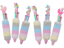 Nuobesty Conjunto De 6 Canetas Esferográficas Unicórnio Fofinhas Com