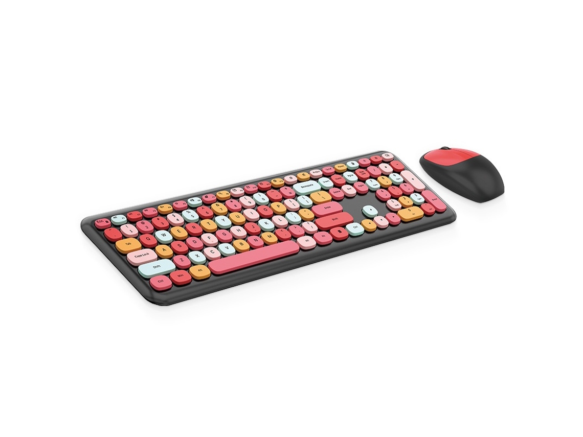 Lurelia Teclado E Conjunto Mordely Wireless Office Punk