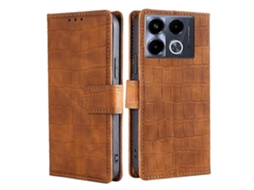 Capa De Couro Com Fecho Magnético Skin Feel Crocodile
