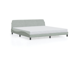 Bed Frame, Bed Frames Vidaxl Cinzeto Veludo (200 X 200 Cm)