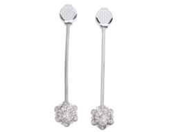 2pcs Elásticos Magnéticos para Cortinas com Flor de Cristal em Aço Inoxidável | S/MARCA