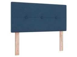 Conjunto 1 Cabeceira De Cama Estofada Vidaxl Azul Tecido (90 Cm)