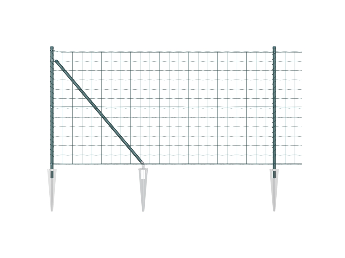 Conjunto 1 Cerca Externa Vidaxl Verde Aço (25 X 1 M)