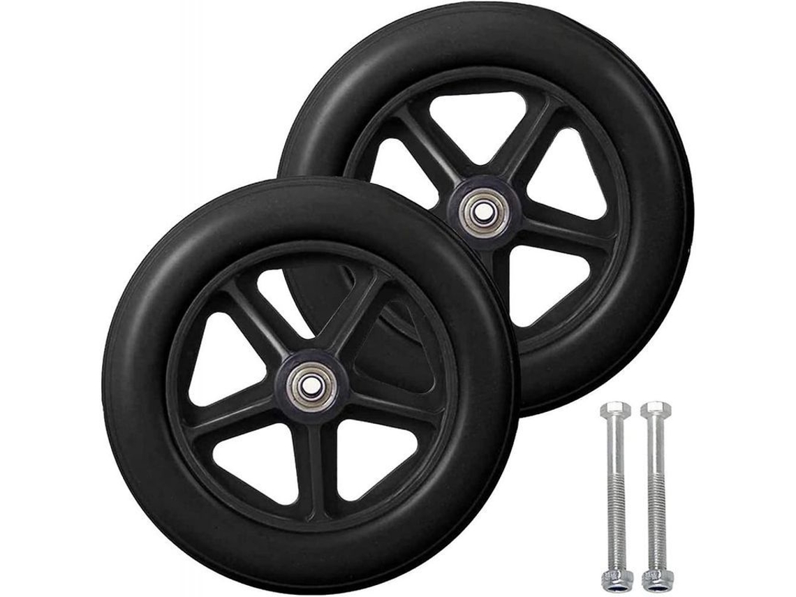 2026 ruedas de Repuesto para Silla de Ruedas, 8 Pulgadas, Neumático Solido Antideslizante, Pvc, 190mm Gris Y Negro