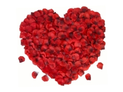 2000 pétalas de rosas artificiais vermelhas 3D em formato natural para decoração
