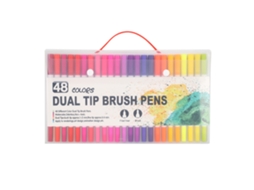 Conjunto de 48 Lápis de Ponta Dupla, Multicoloridos, para Estudantes e Adultos, Ideais para Pintura, Desenho, Aquarela e Arte AQUAFORGE