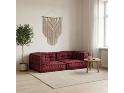Vidaxl Sofá Modular De 2 Lugares 140x70x36 Cm Tecido Castanho