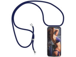 Capa Xiaomi Redmi 8 HONGWE. Com corda Transparente, Azul