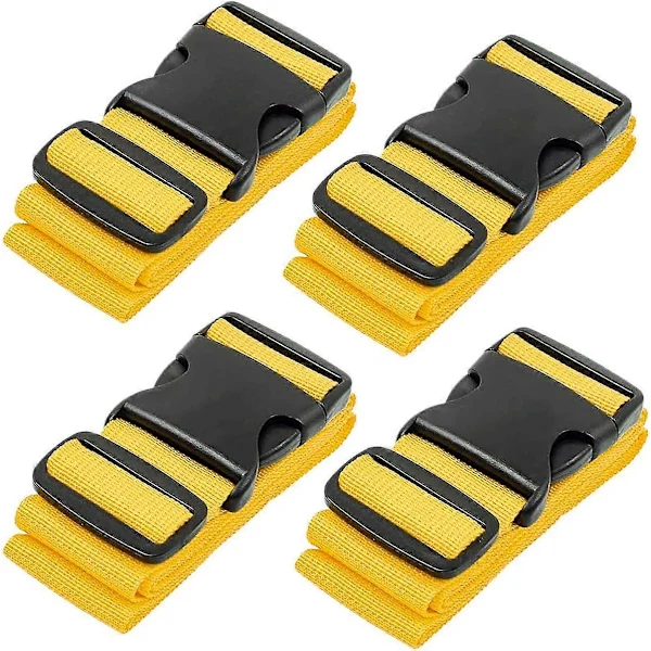 Cintas De Amarrar Para Malas, Pacote Com 4 Unidades, Amarelas