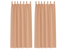 Maison Exclusive - Cortinas Blackout Com Argolas 2 Pcs Marrom Claro 225 X 140 Cm