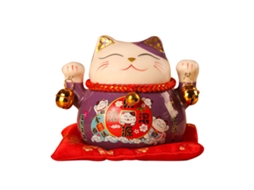 Pot de Economia Gato da Sorte LAXISCREED 4.5in Roxo