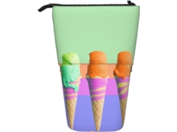 Case Trousse Crayons Télescopique Cream Rainbow Gradient Peil Télescopique Fournitures Porte-stylo