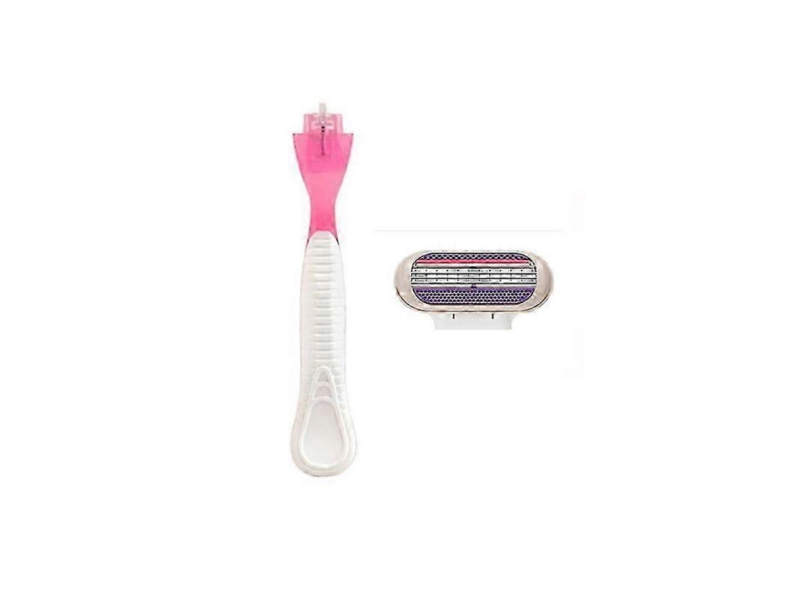 Kit Barbeador Rosa Com Cabo E Cabeça, Para Depilação