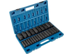 Conjunto de soquete de impacto profundo VEVOR 26 PCS 1/2polegada 6 pontos métricos 10-36mm