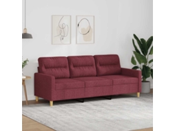Sofá de 3 Lugares HARLANV1 tecido vermelho tinto 180cm