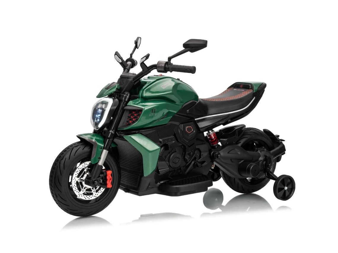 Moto Elétrico Para Crianças 12v - Ducati X Bentley Diavel V4 - 3 A 6 Anos - Bateria De Lítio - Verde