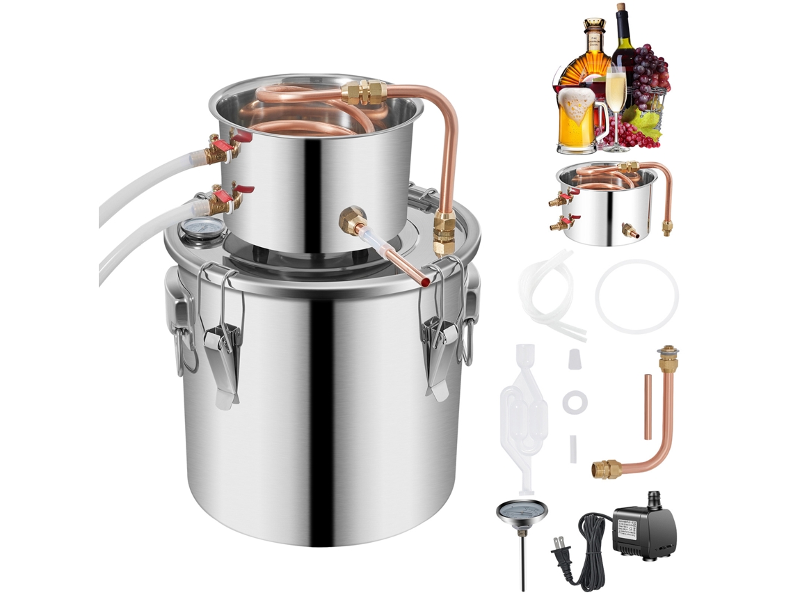 Kit De Destilação De Moonshine De 3,3 Galões Succebuy, Destilaria De Whisky Com Bomba De Água