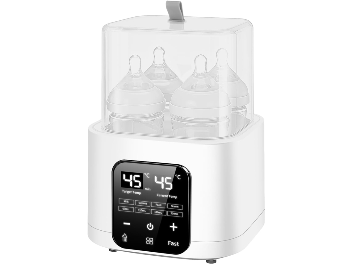 Aquecedor De Mamadeiras Eifson 6 Em 1 Com Controlo Remoto E Capacidade Para 4 Mamadeiras - Branco