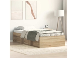 Vidaxl Estrutura De Cama 90x190cm Carvalho Sonoma