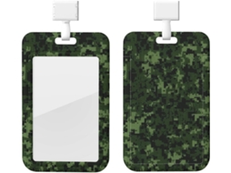 Porta Crachá Com Cordão, À Prova D Água, Plástico, Verde Militar, Camuflagem Digital, Crachás, Porta Crachá