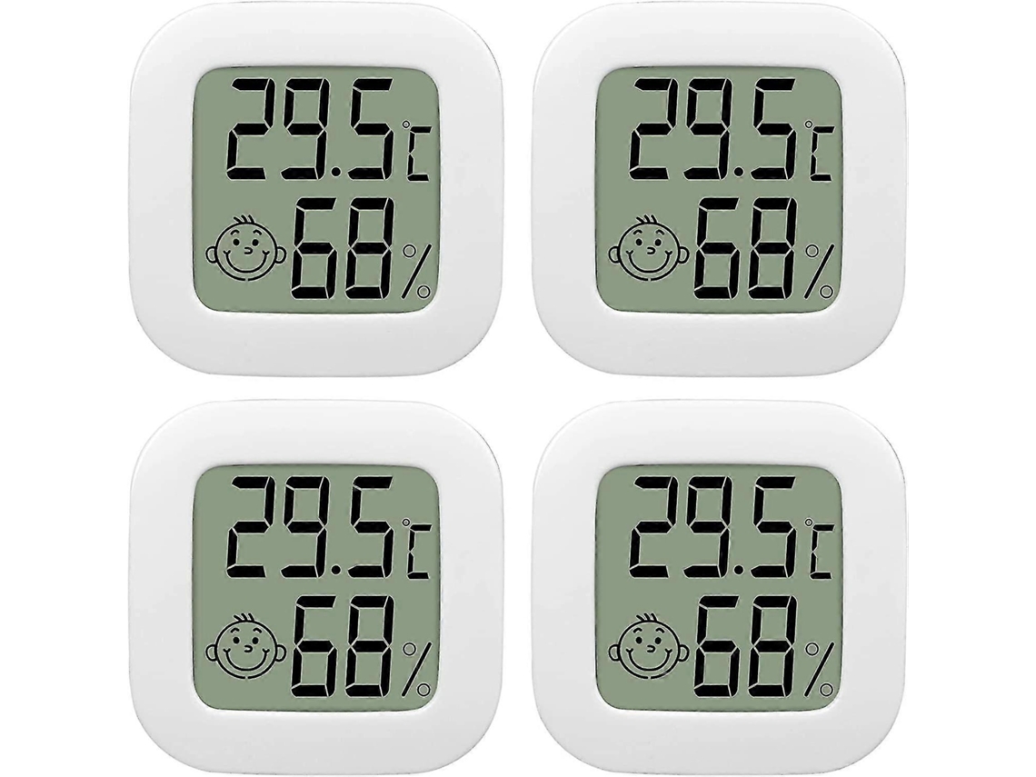 Conjunto De 4 Termômetros De Ambiente, Mini Termômetro E Higrômetro Digitais Com Lcd Nostalgia88