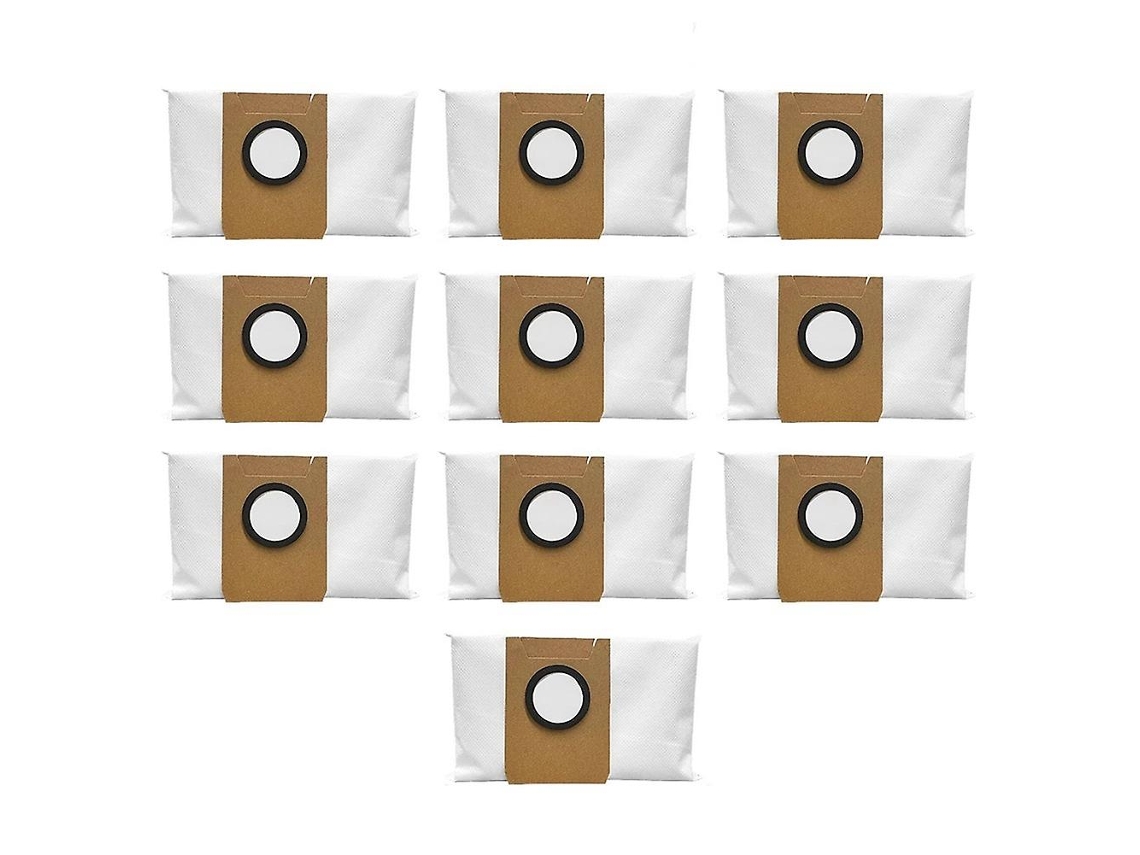 Pacote com 10 Sacos de Pó a Vácuo para Peças de Robô Ecovacs Deebot X1 Omni Turbo