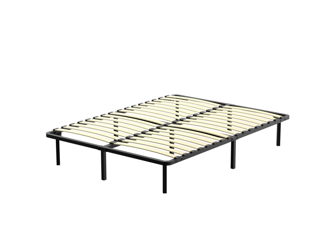 Sommier À Listras 2x18 Rangs, 160x200 Cm, Incl. 9 Repose-pés