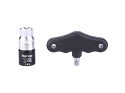 Conjunto de chaves de torque universais com catraca para porcas, 9-21 mm (3/8" a 13/16"), pretas.