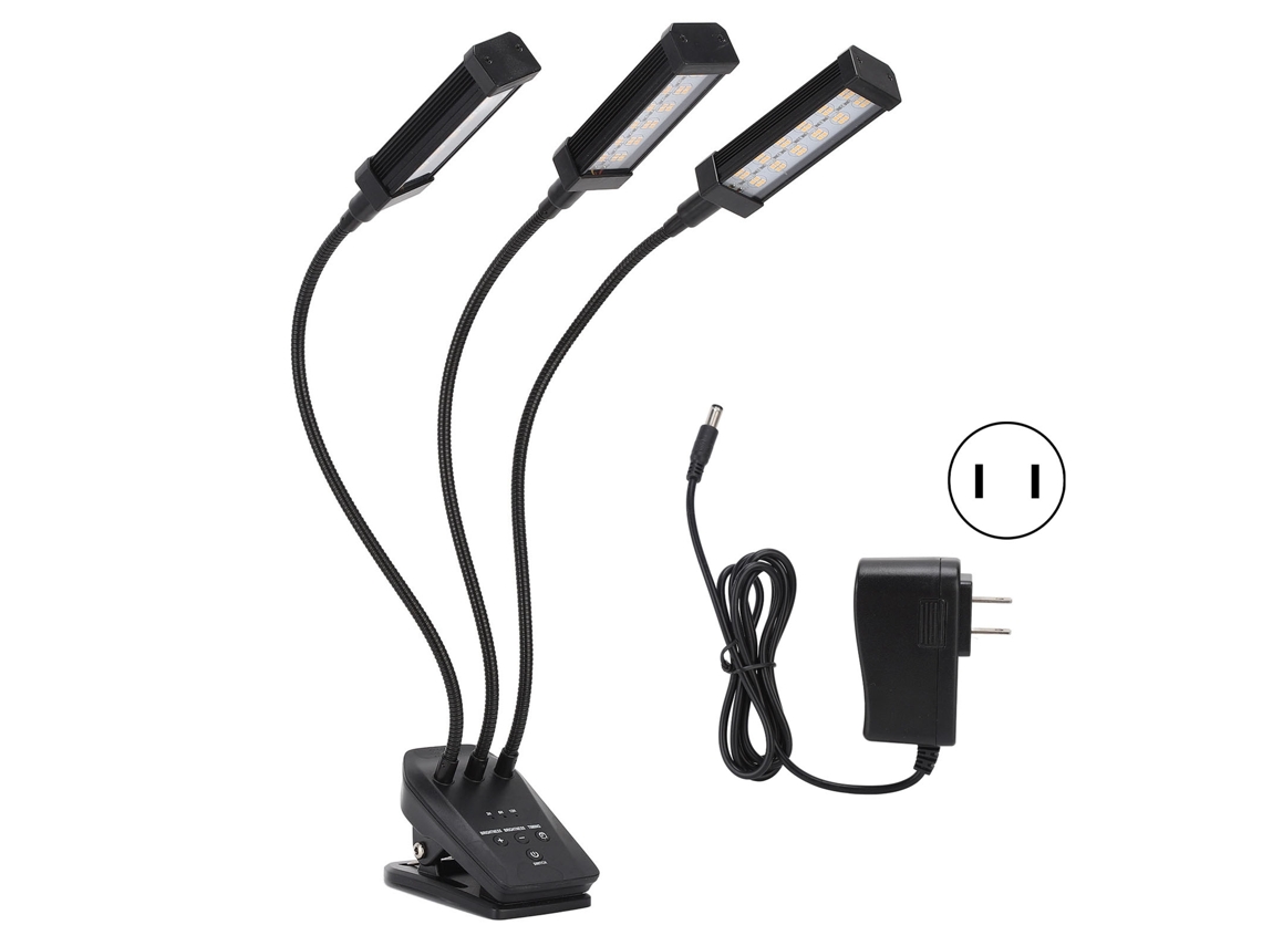 Luz Led De Crescimento Para Plantas 3 Cabeças Ajustável 360° 100 240v