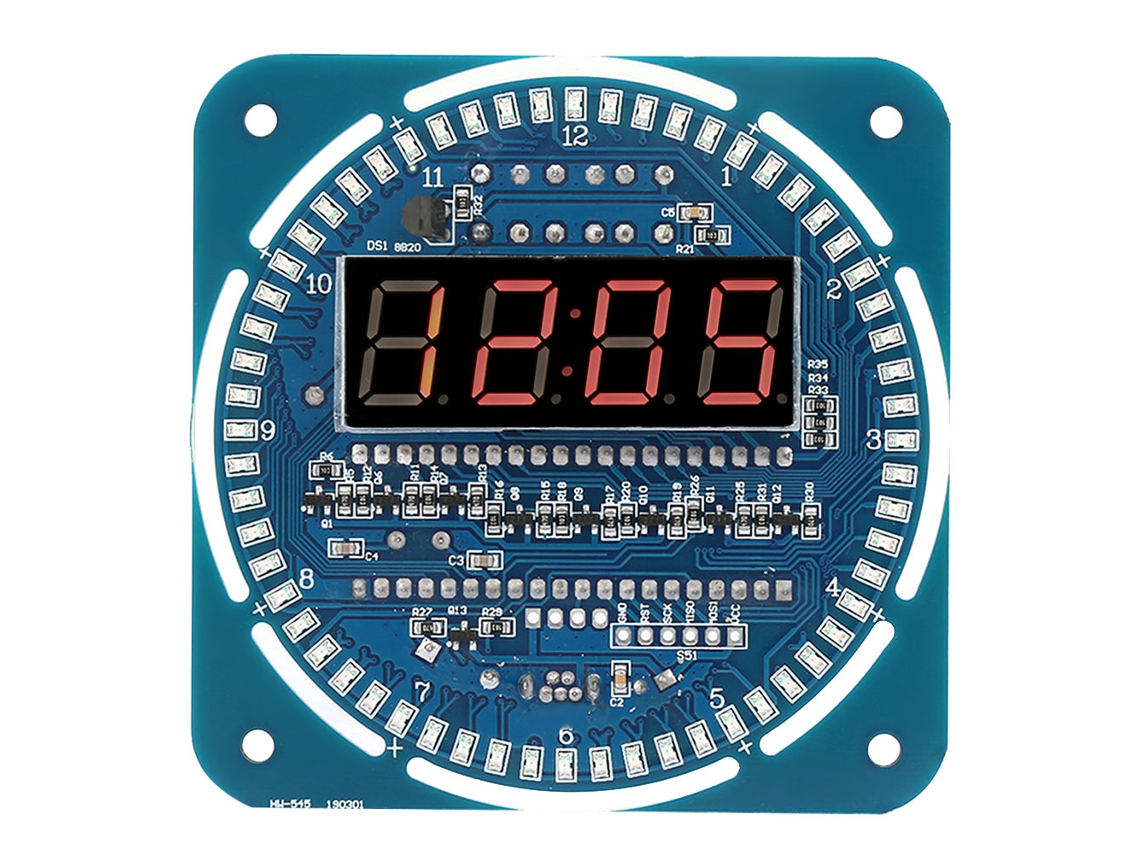Relógio Eletrônico Diy Laxiscreed Com Display Led Rotativo E Alimentação 5v