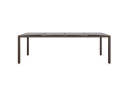 Mesa de jardim com tampo de vidro Vime Pe Castanho MAISON EXCLUSIVE