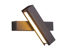 Lâmpada de parede simples 350° rotação decorativa iluminação branca para quarto casa preta S/MARCA